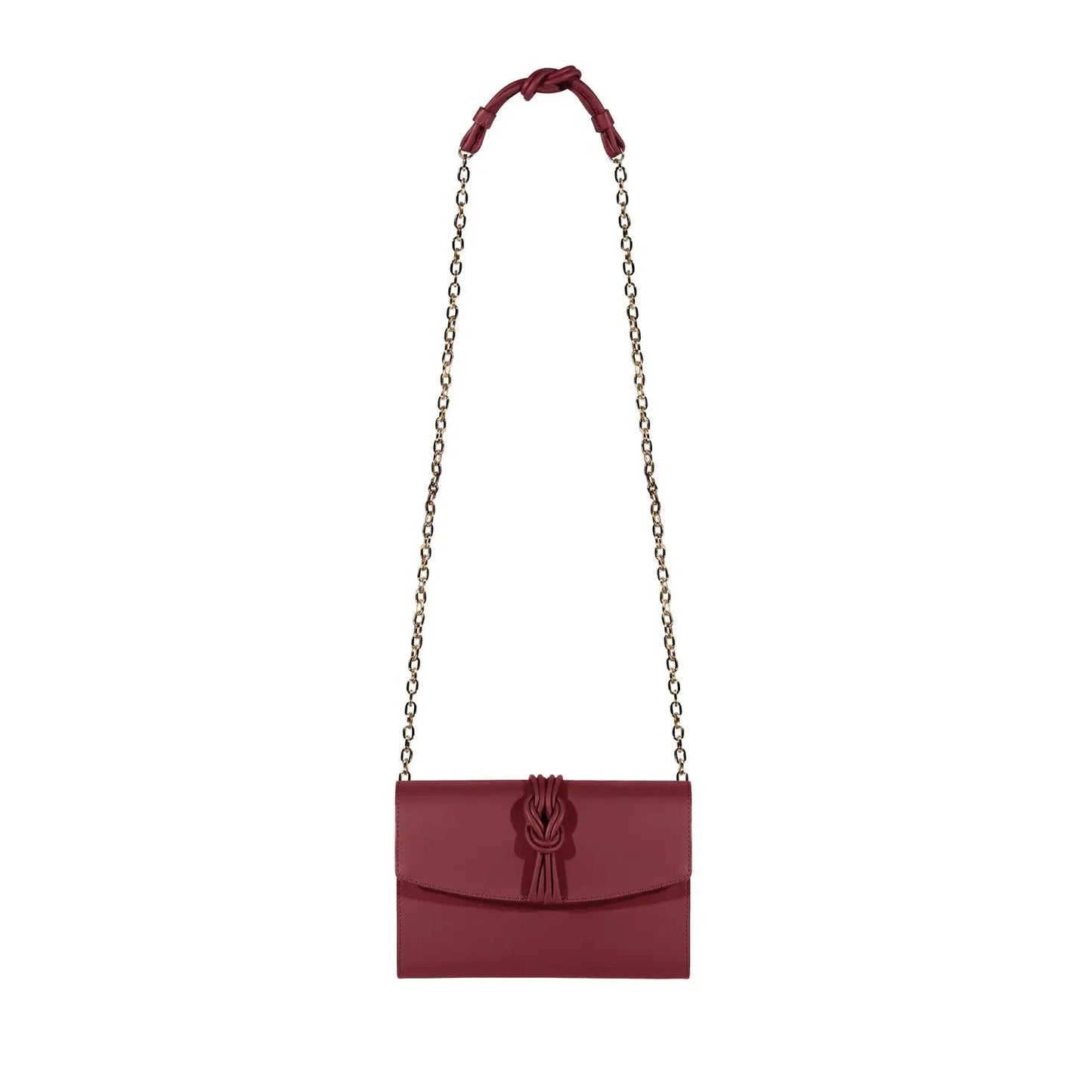 Midi Marylebone, Burgundy Clutch Bag