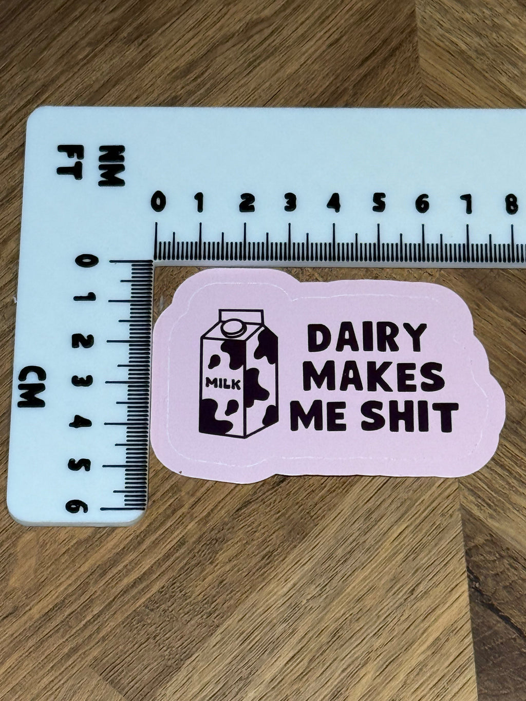 Dairy Makes Me Shit Sticker | Funny Milkshake Vinyl Sticker