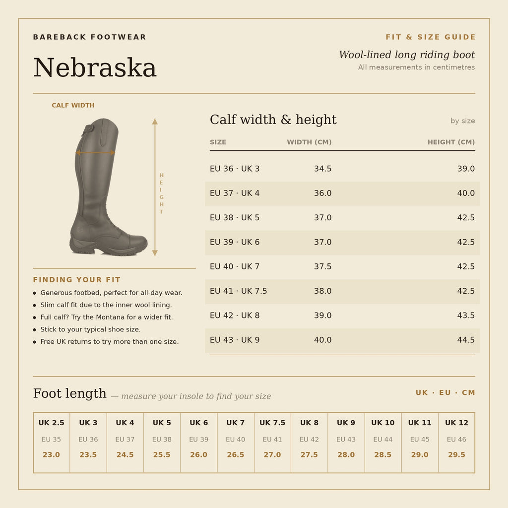 Nebraska Wool-lined Long Riding Boots - Brown