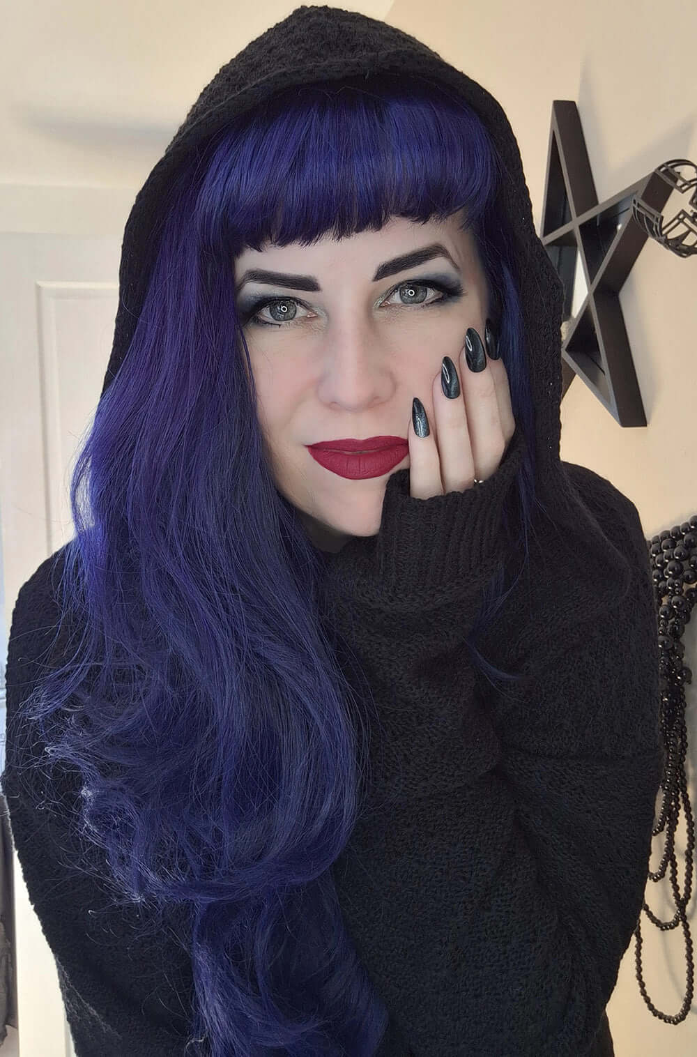 Long Gothic Hooded Cardigan - Athena | Necessary Evil UK Made