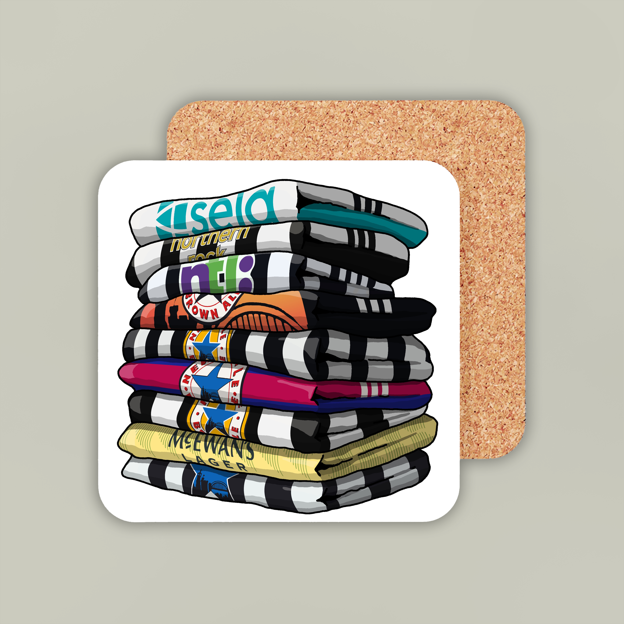 Newcastle United Shirt Stack Coaster