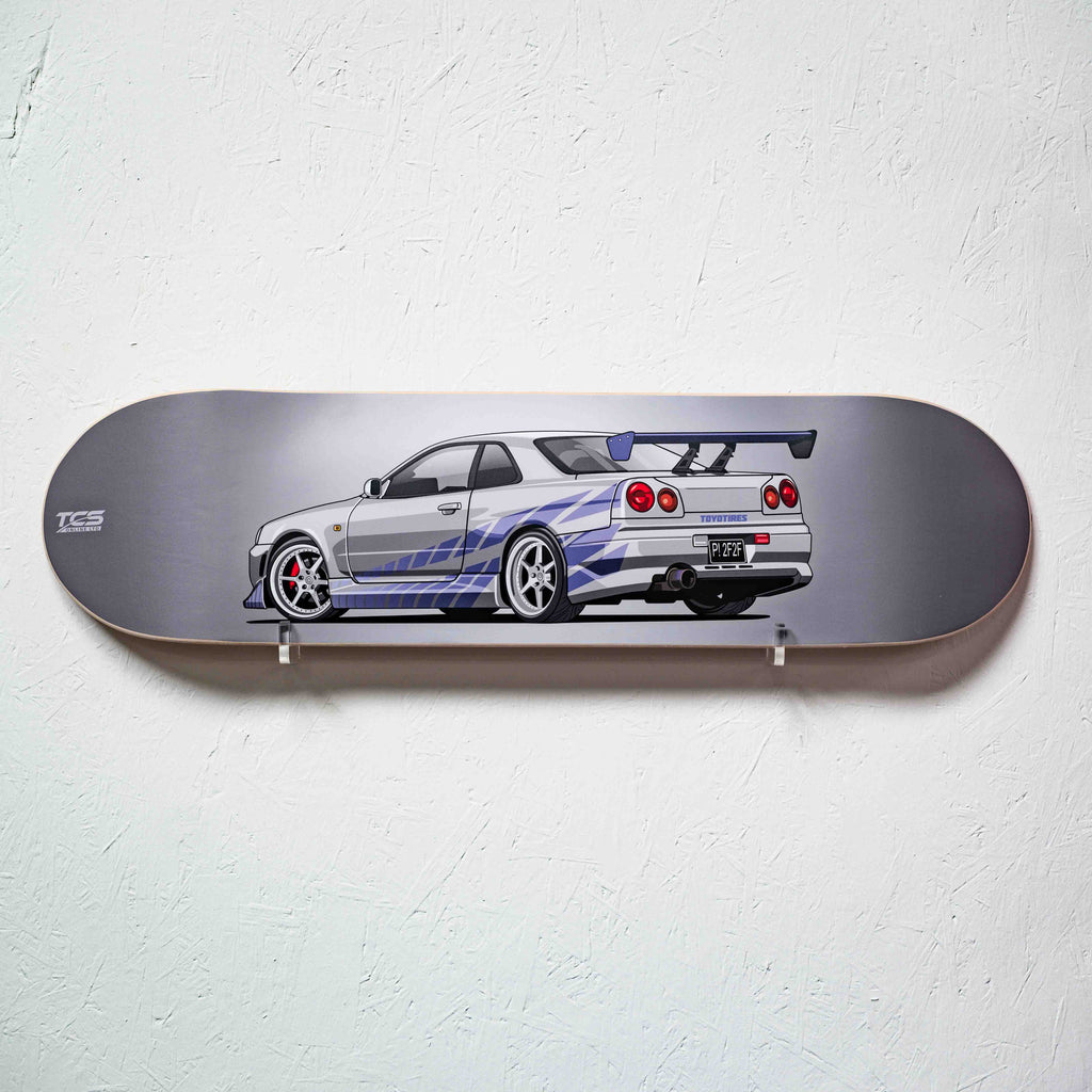 2 F 2 F inspired Nissan Skyline GT-R Skate Deck Wall Art