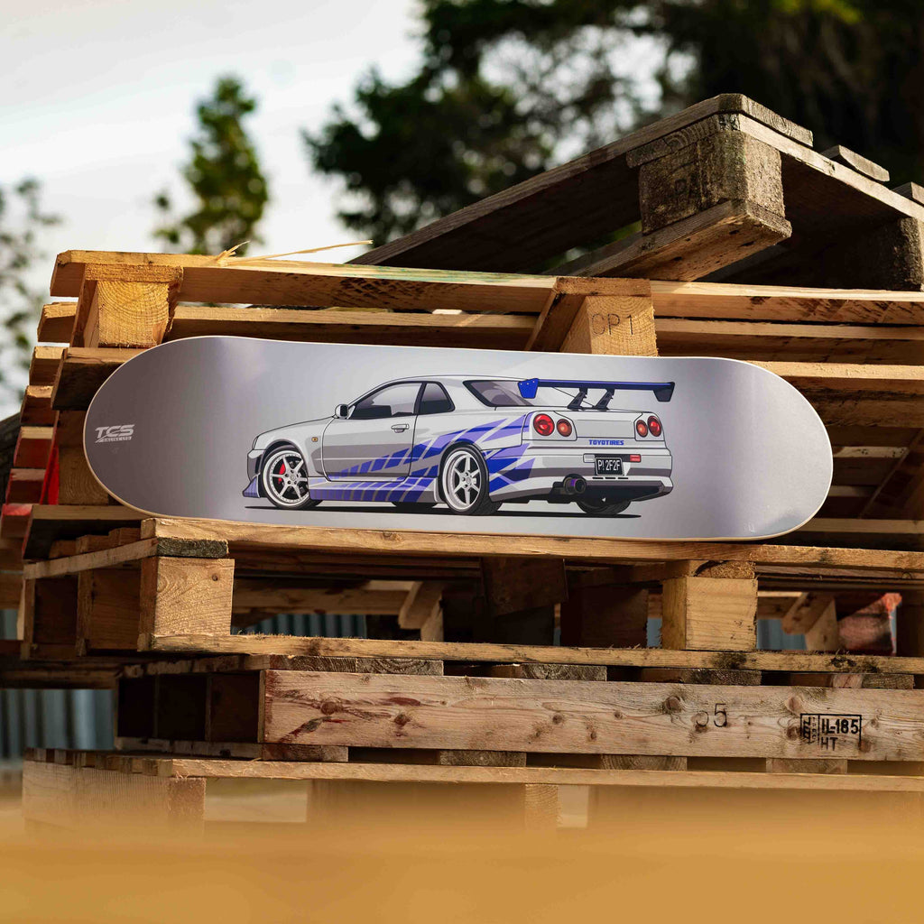 2 F 2 F inspired Nissan Skyline GT-R Skate Deck Wall Art
