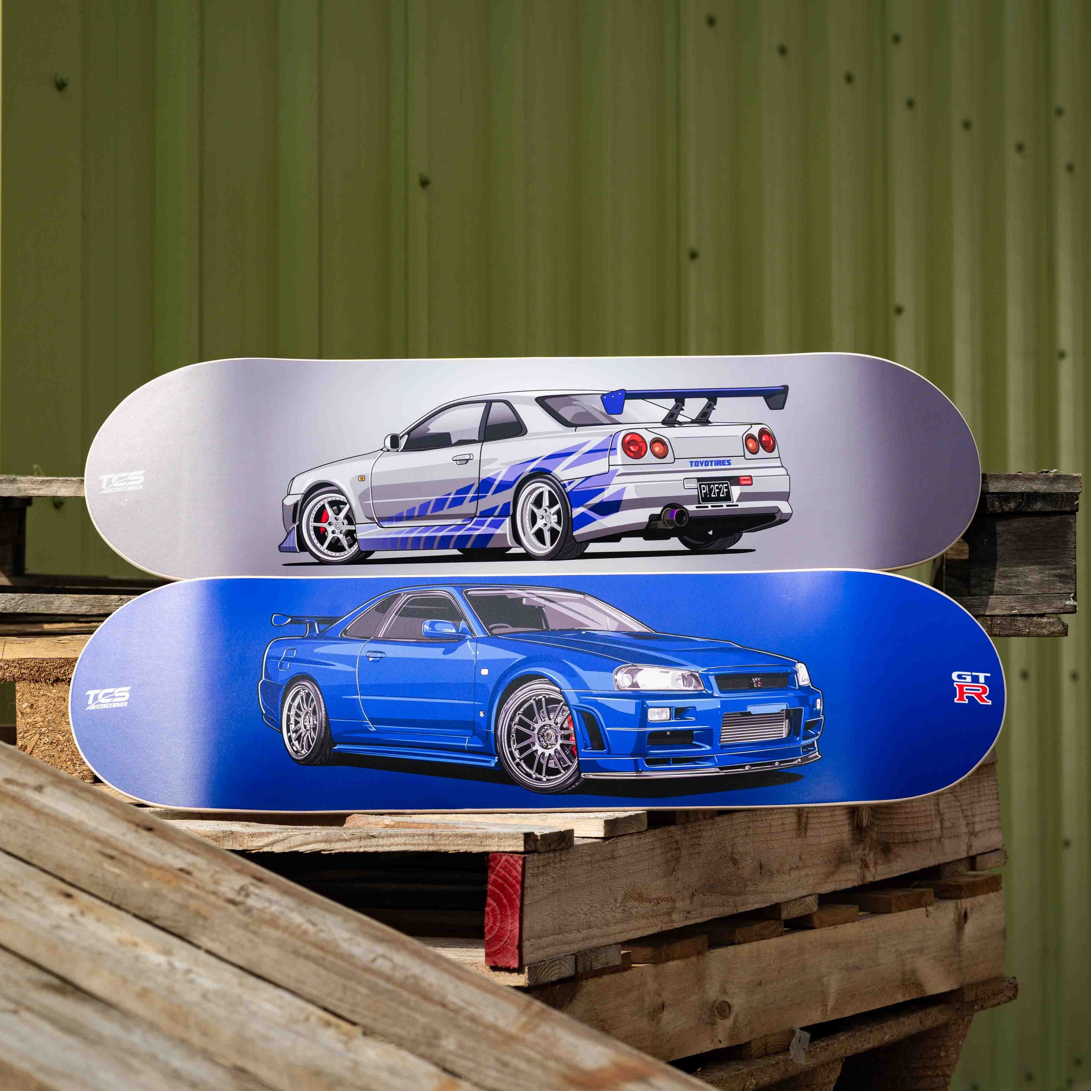 2 F 2 F inspired Nissan Skyline GT-R Skate Deck Wall Art
