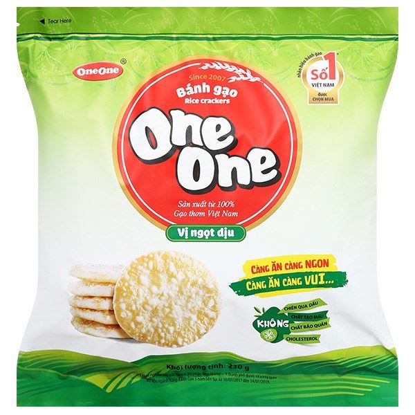 ONE ONE Banh Gao Vi Ngot Diu 230g