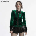 Punk Rave Fawn Gradient Printed Shirt in Green