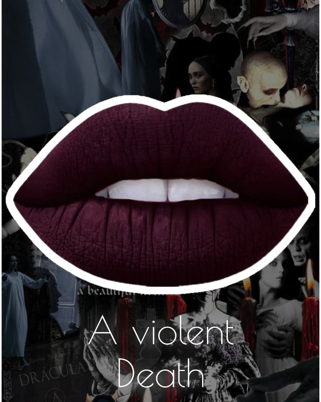 Radioactive Unicorn A Violent Death Goth Cherry Black Liquid Lipstick