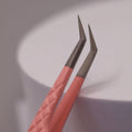 Angled Fibre Grip Volume Tweezers