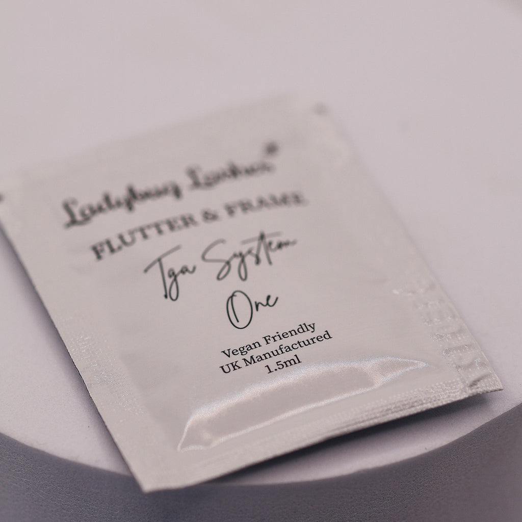 Flutter and Frame Lash Lift & Brow Lamination Sachets