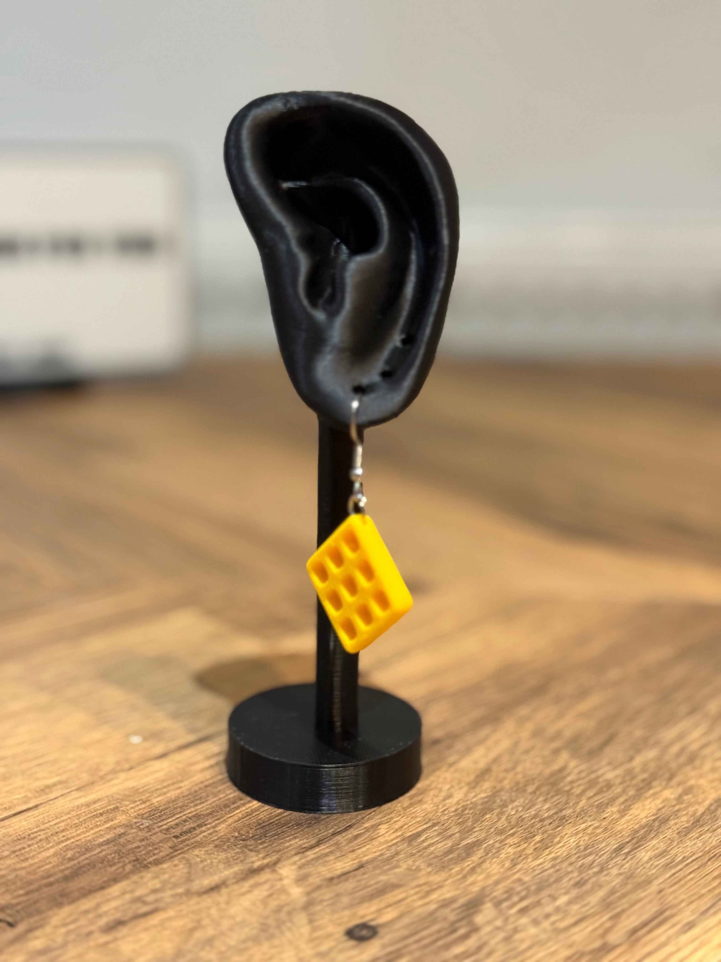 Potato Waffle Earrings | 3D Printed British Food Earrings