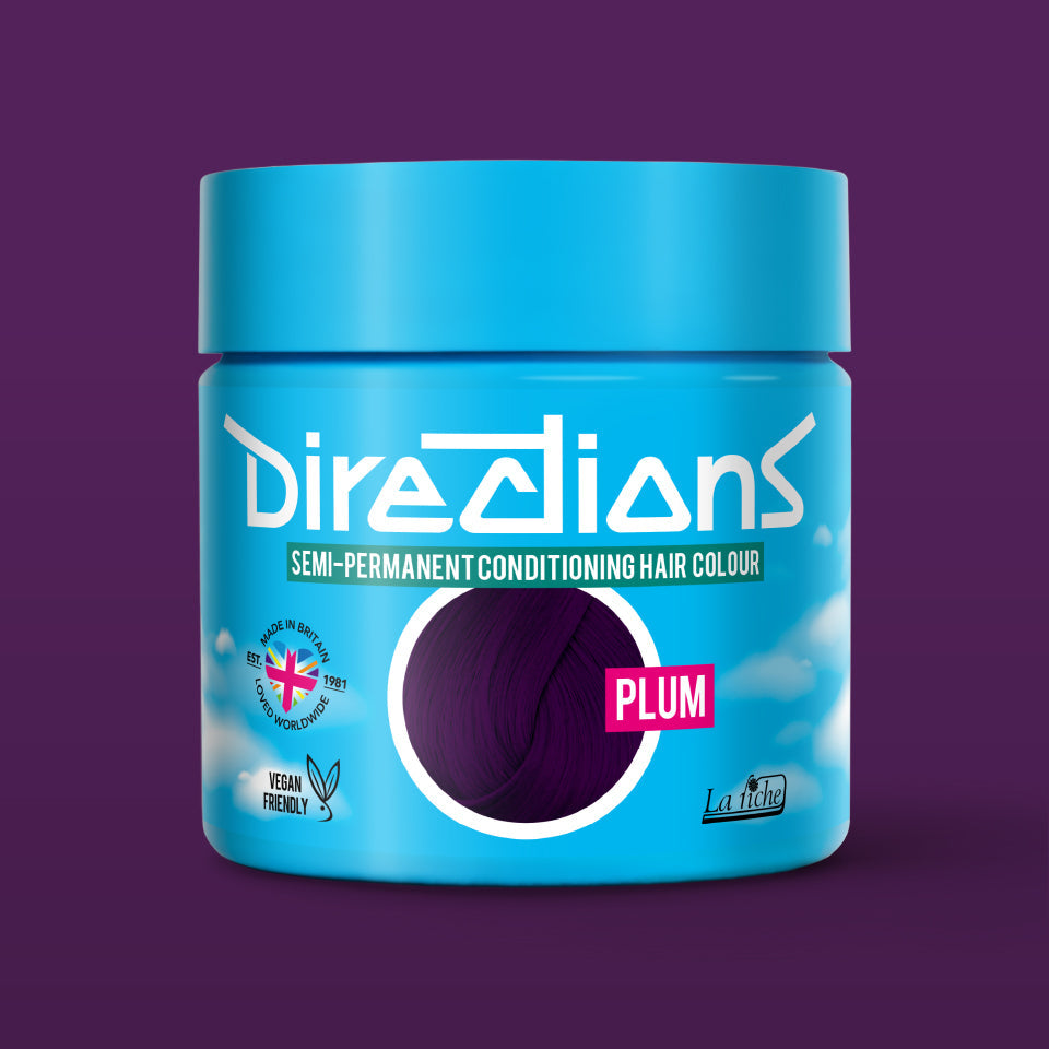 Plum Hair Dye - Dark Plum Semi-Permanent Colour | La Riche Directions