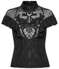 Punk Rave Gothic Applique Top