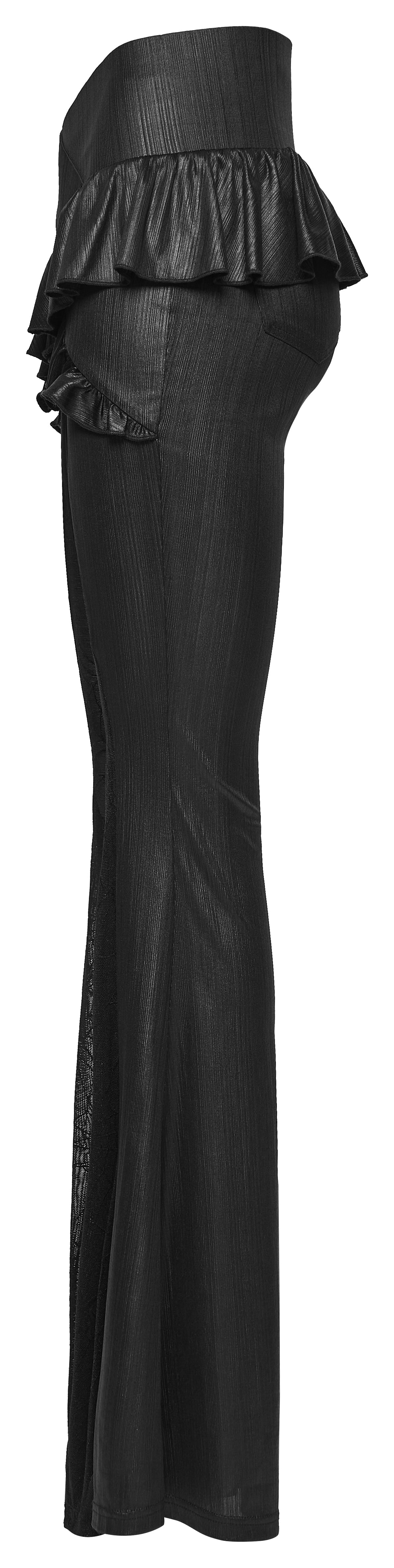 Punk Rave Bellatrix Goth Leggings Flares - Spiderweb Panel Alt Flared Trousers