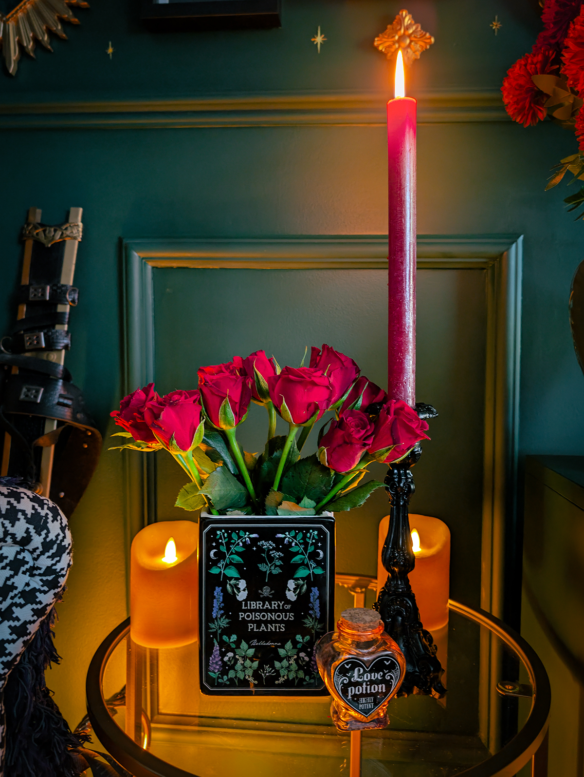Alchemy Gothic Baroque Black Candle Holder