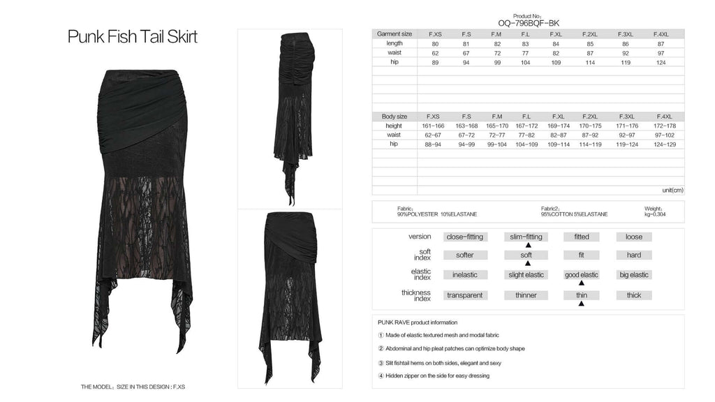 Punk Rave Arti Fishtail Skirt