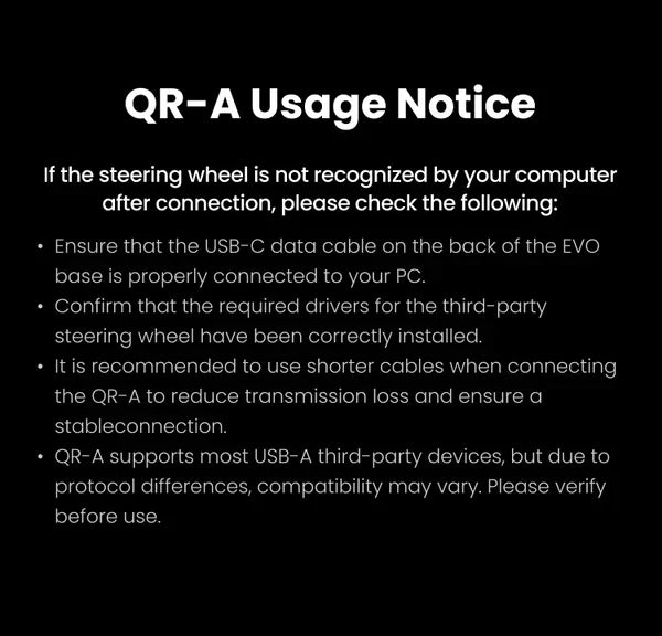 Simagic Alpha EVO USB Quick Release (QR-A) SRM Adapted