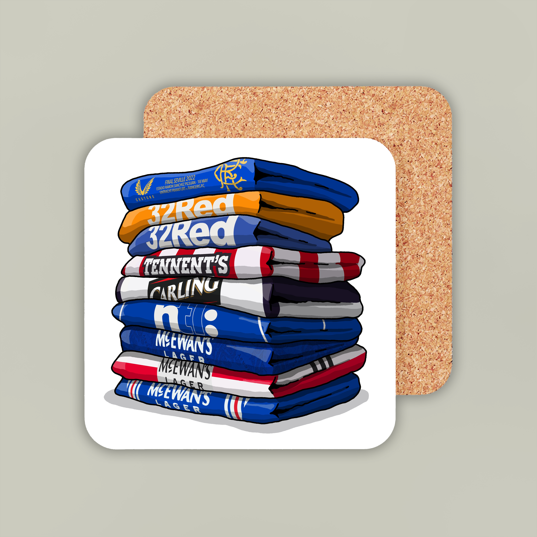 Rangers Shirt Stack Coaster