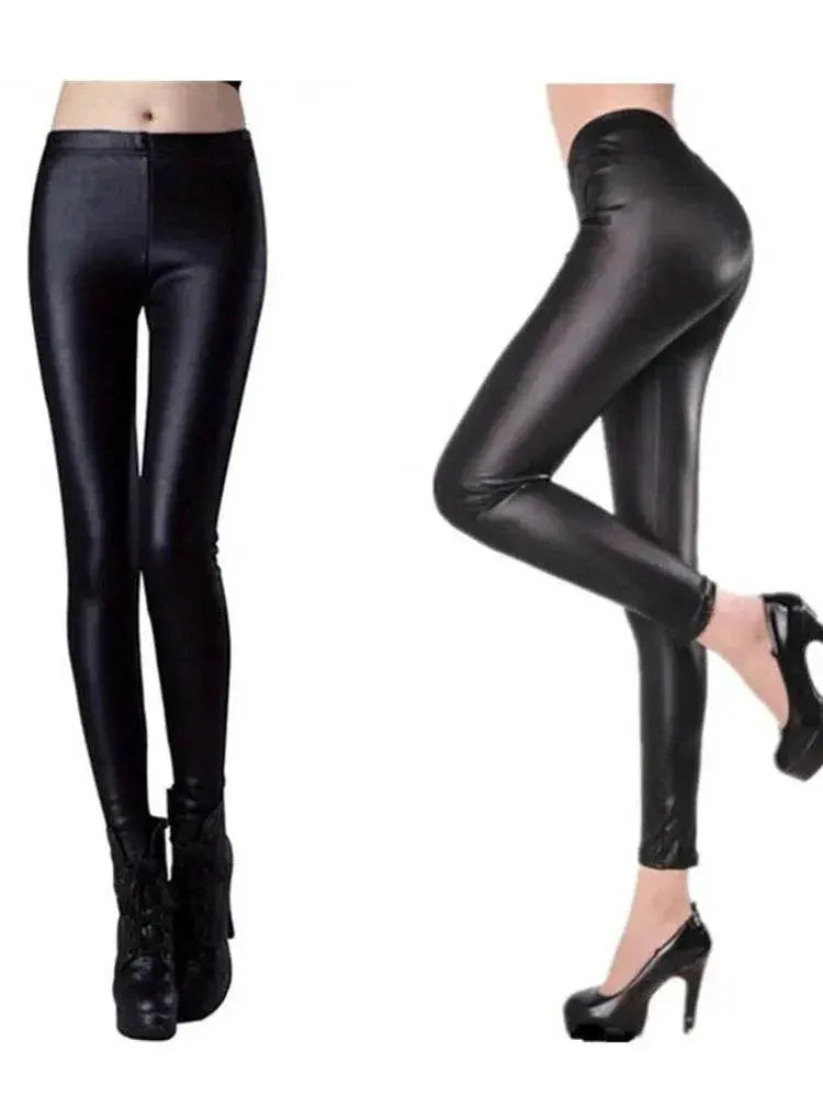 Black Leather Winter Pants