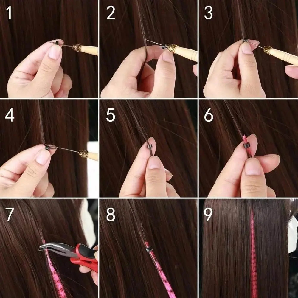 AZQUEEN Rainbow Feather Hair Extension