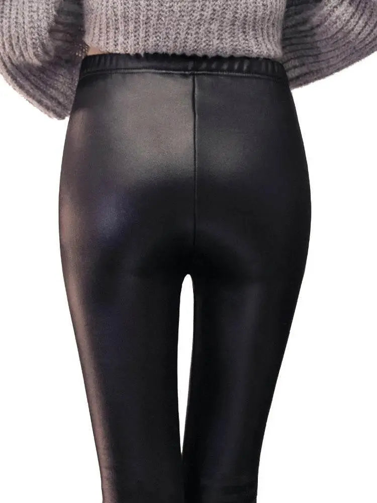 Black Leather Winter Pants