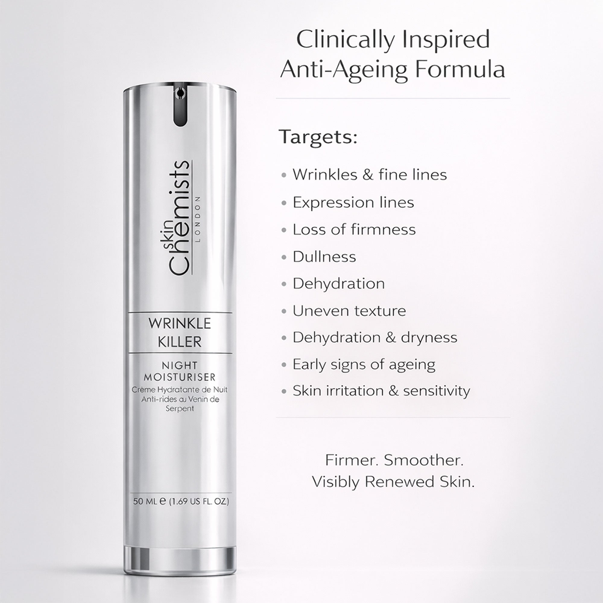 Wrinkle Killer Night Moisturiser 50ml (NEW FORMULA)