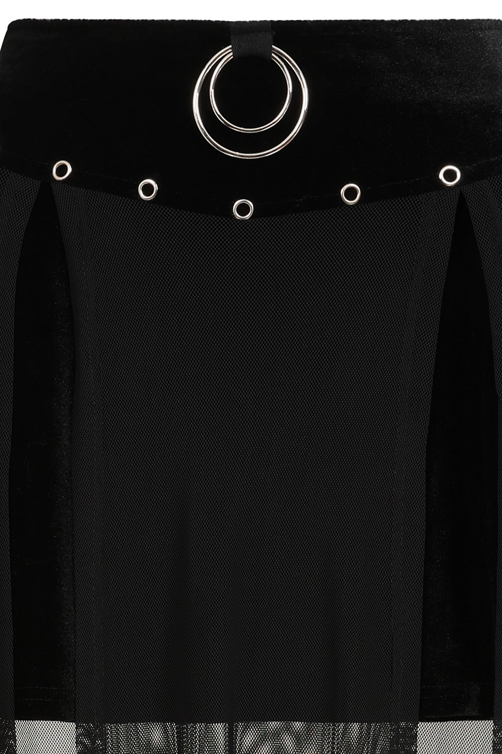 Banned Apparel Obsidian Sheer Mesh Split Skirt in Black - Size UK 8 Left Only!