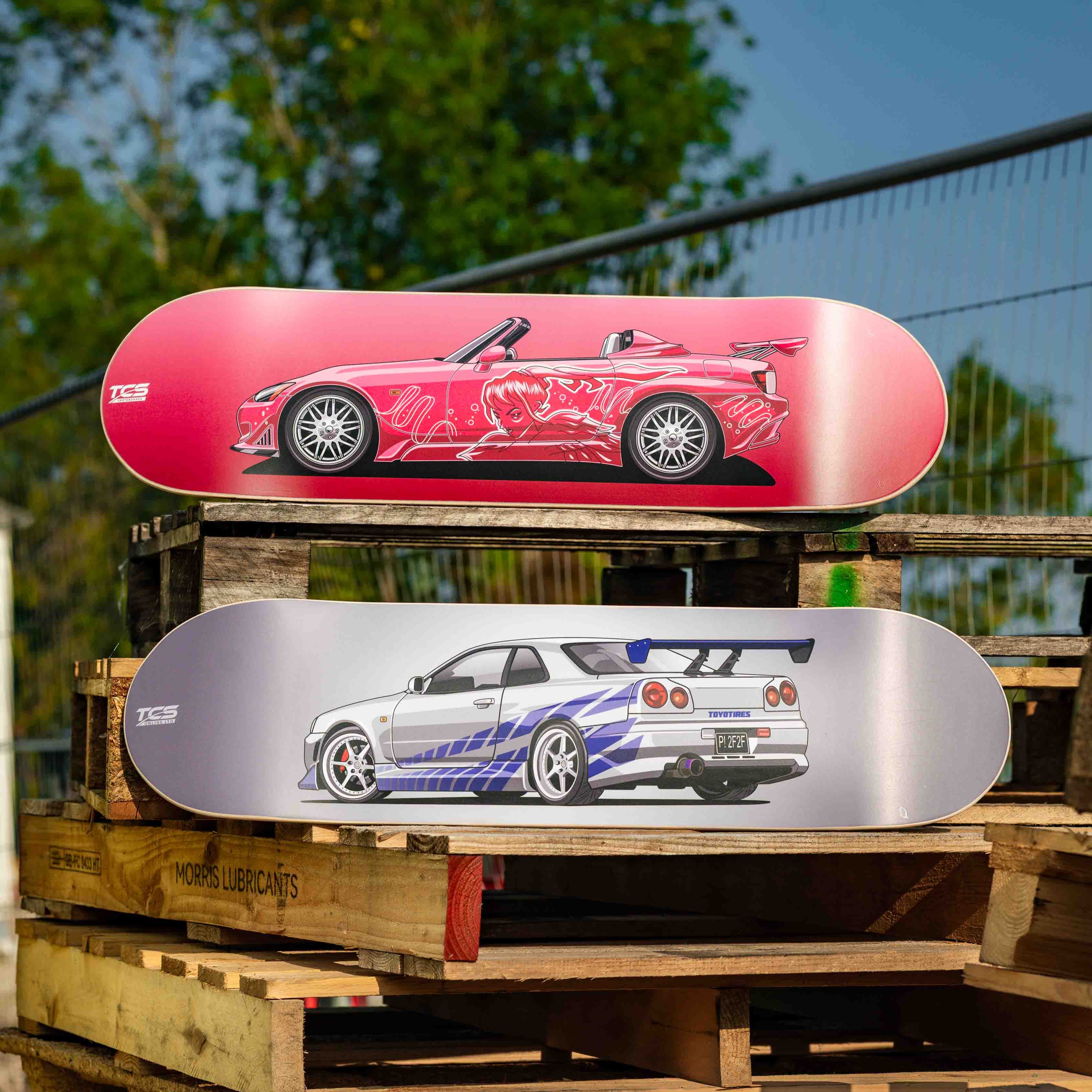 2 F 2 F inspired Nissan Skyline GT-R Skate Deck Wall Art