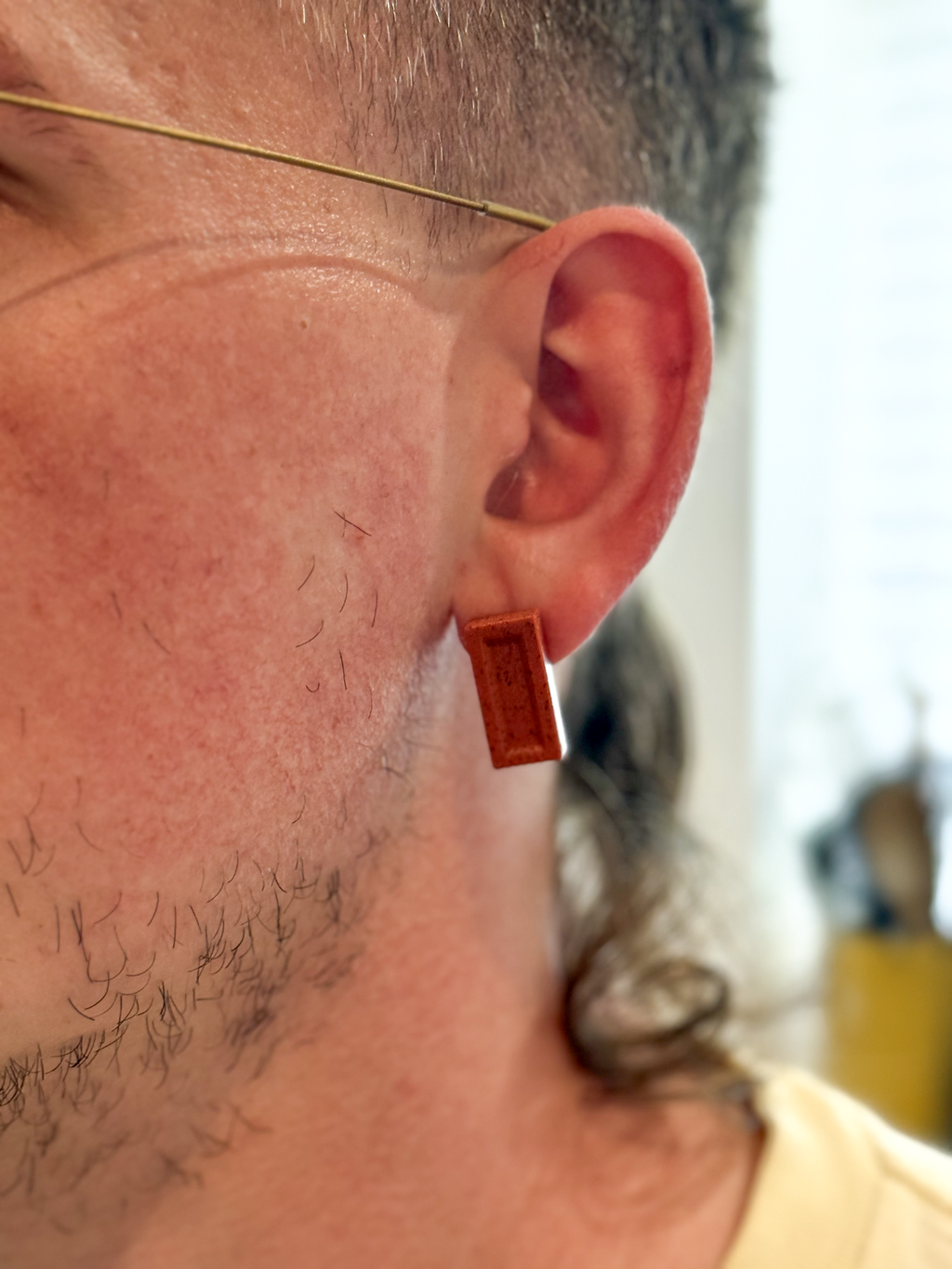 Brick Stud Earrings | 3D Printed Quirky Earrings | Novelty Gift