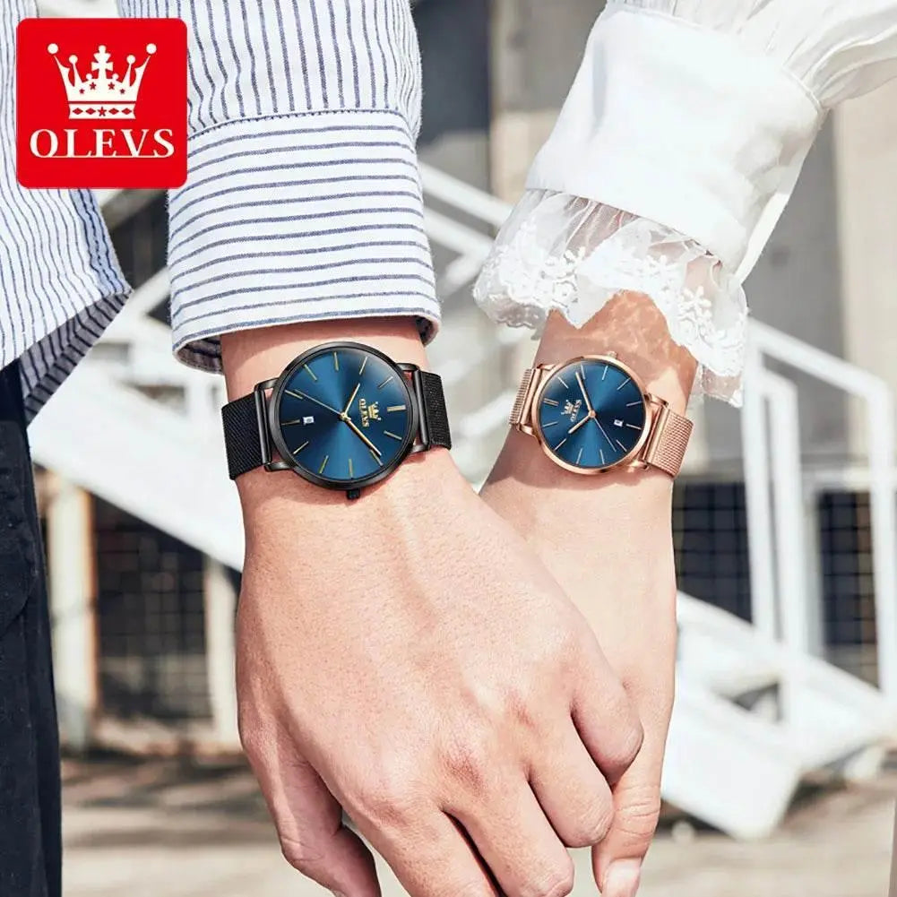 Simplicity Mesh Belt Couple Watches