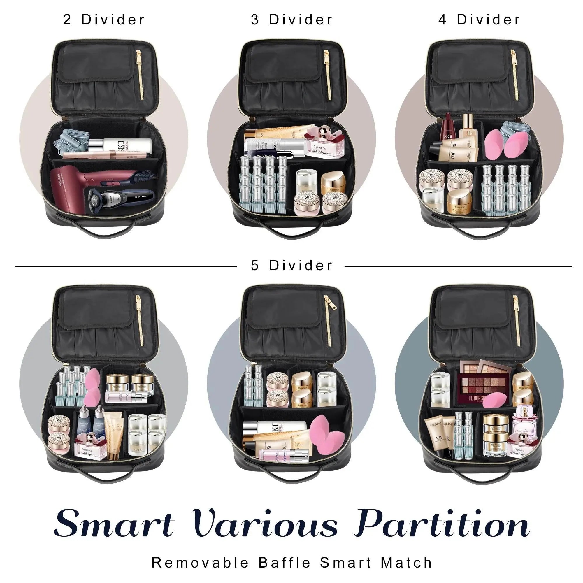 Cosmetic Brush Organizer Bag