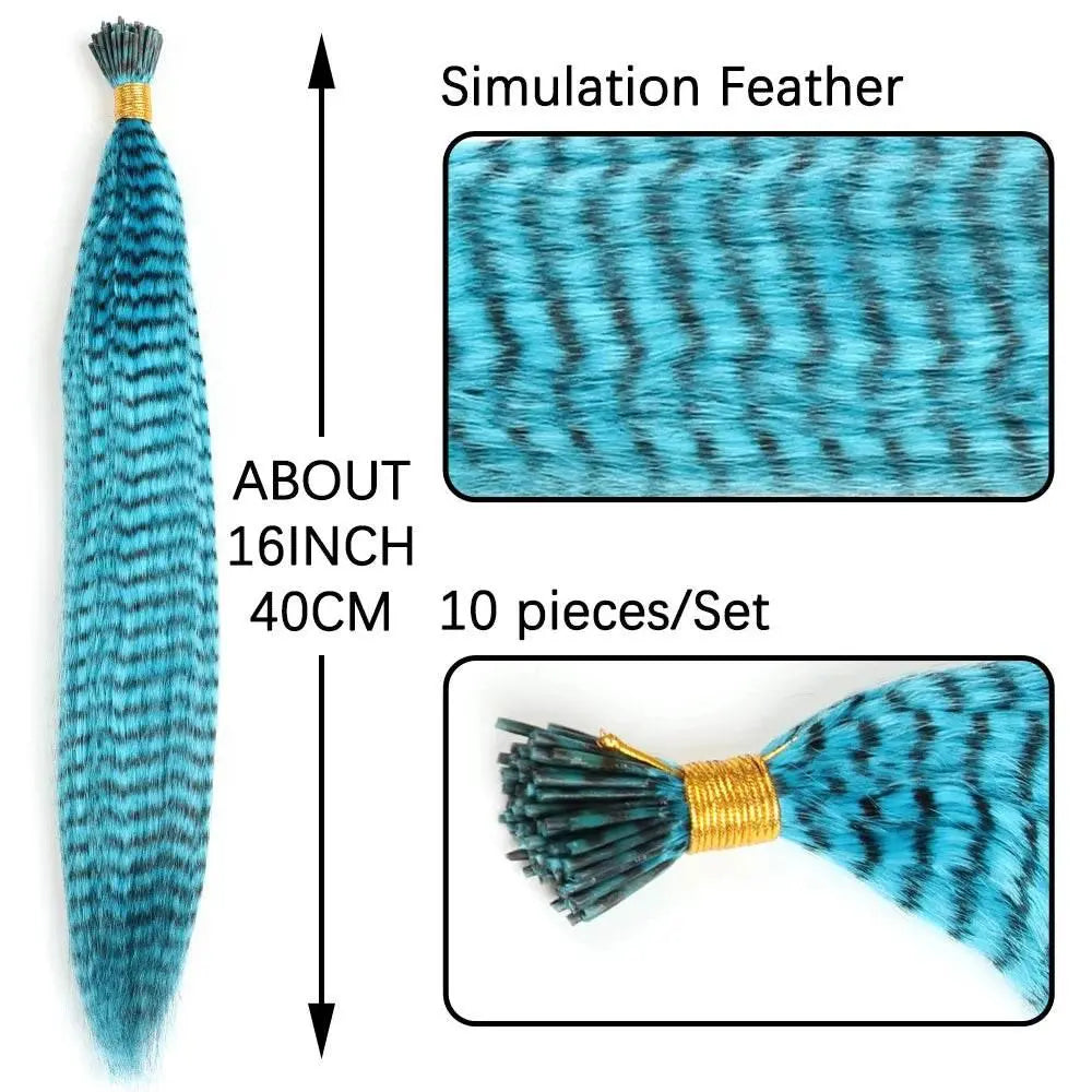 AZQUEEN Rainbow Feather Hair Extension