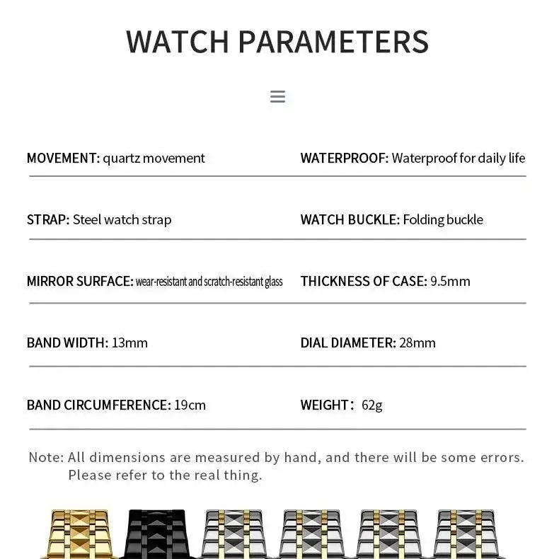 Golden Stainless Steel Couple Watches