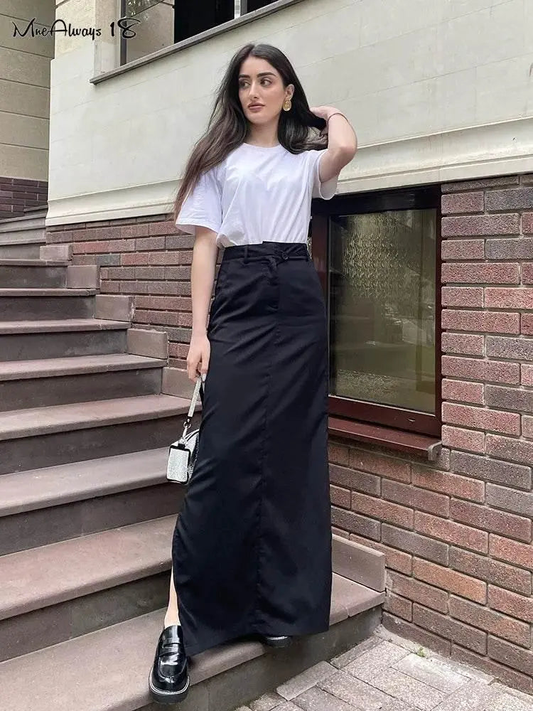 Black Loose Long Skirts