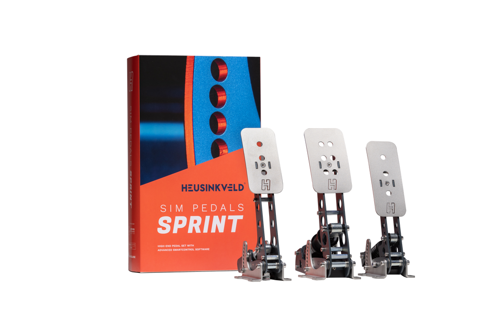 Heusinkveld Sprint 3-Pedal Set (Black) – Professional Sim Racing Brake, Throttle & Clutch | Load Cell Precision