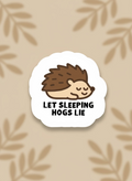 Sleepy Hedgehog Sticker | Cute Animal Vinyl Sticker