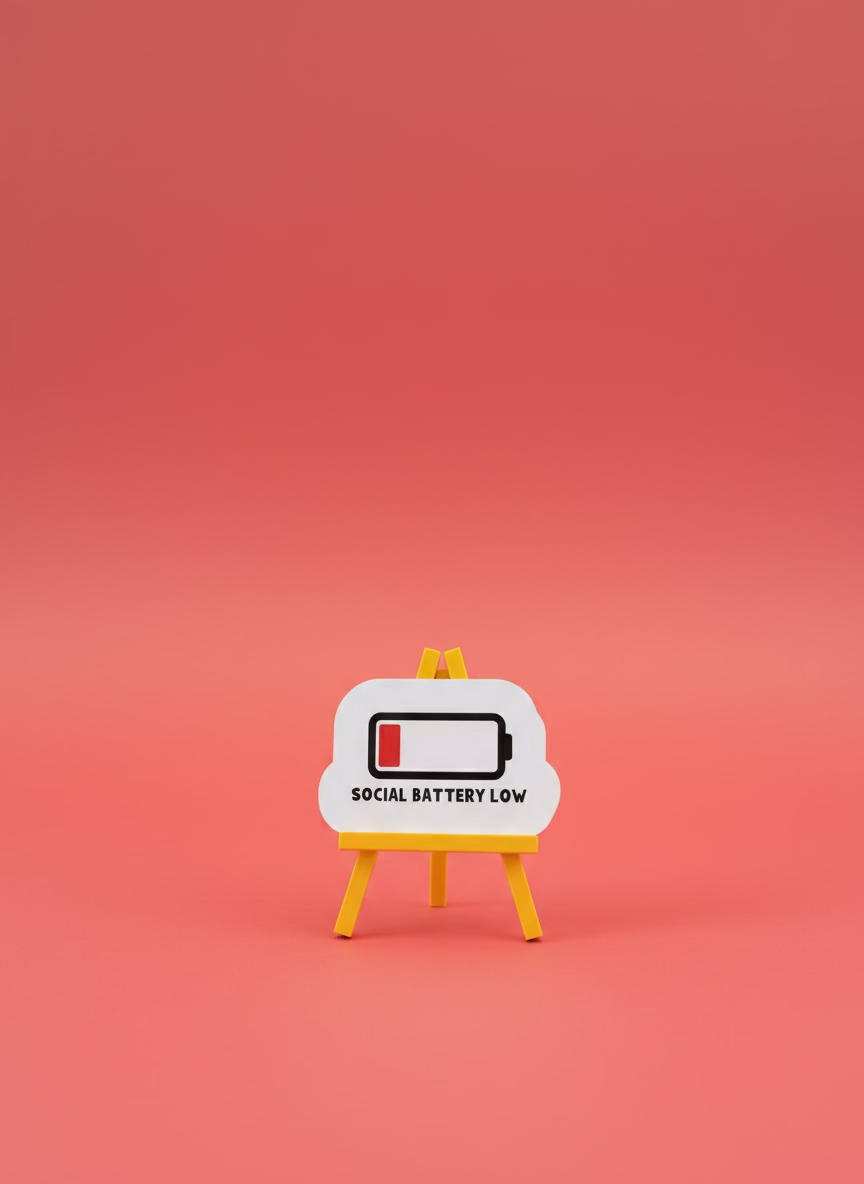 Social Battery Sticker | Introvert Neurodivergent Vinyl Sticker