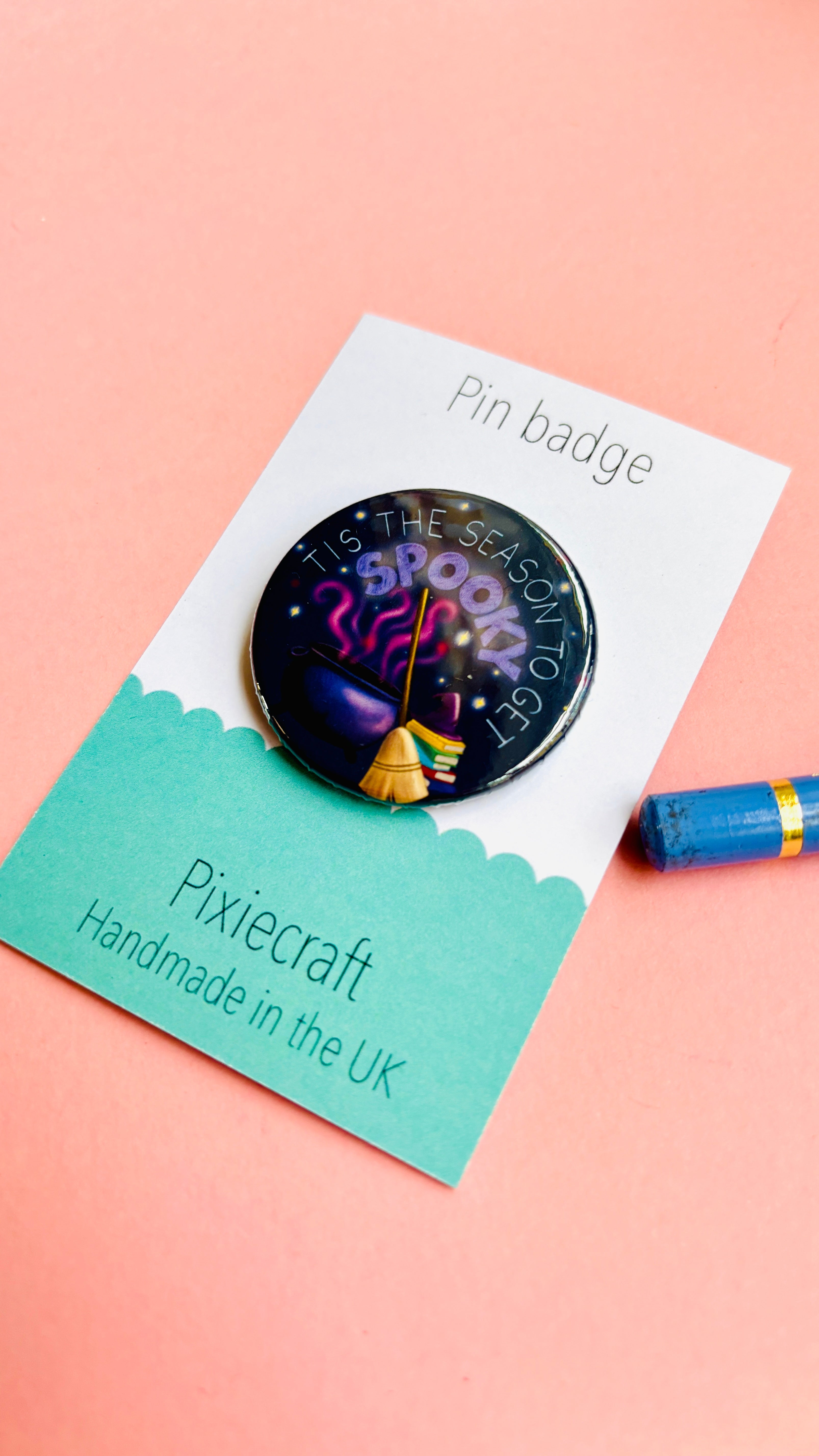 Spooky Season – Cute Halloween Badge or Magnet (38mm)