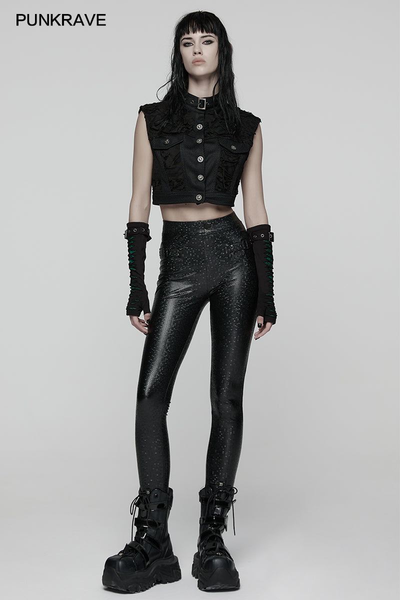Punk Rave Ravenna Leggings - Black Prism Finish