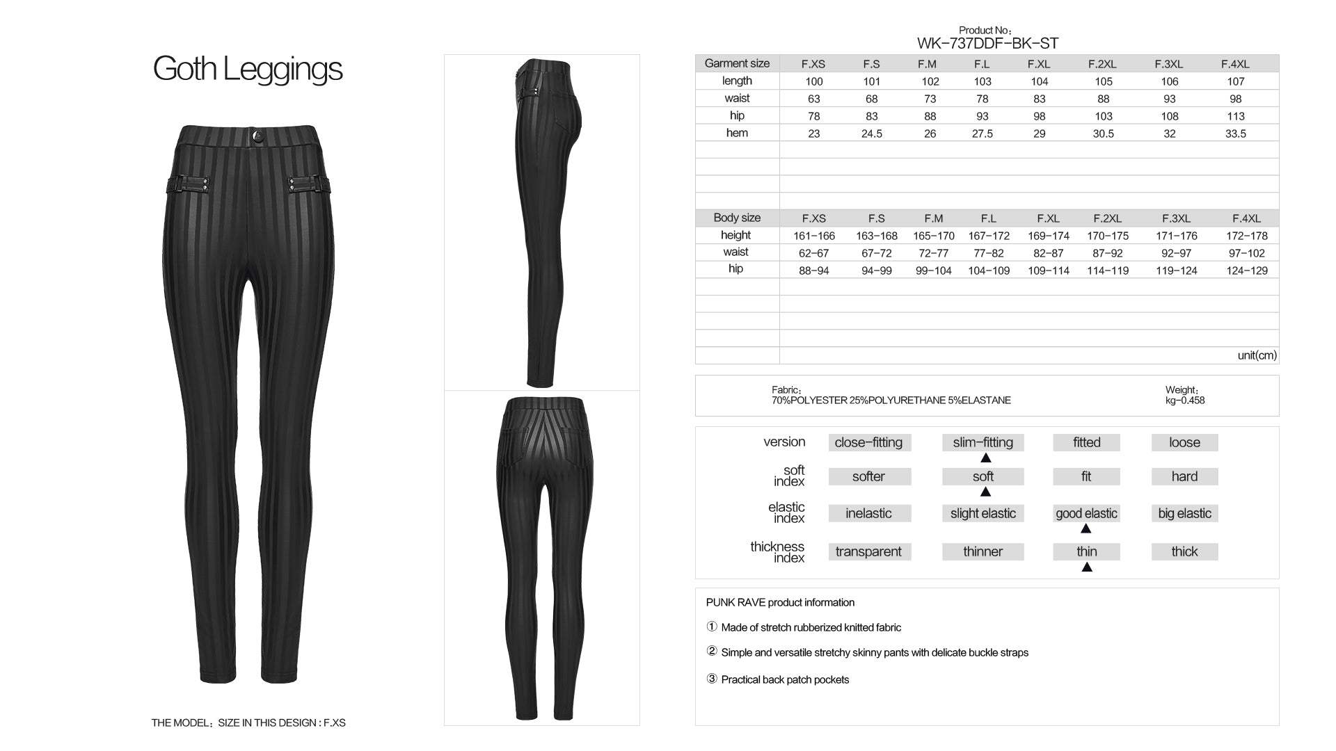 Punk Rave Althea Goth Leggings - Size UK 20 Left Only!