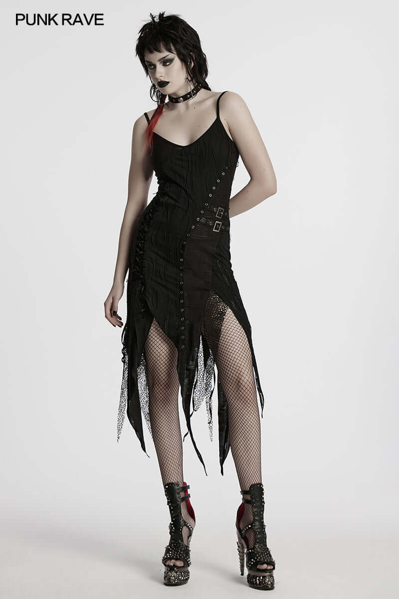 Punk Rave  Honey Irregular Split Dress