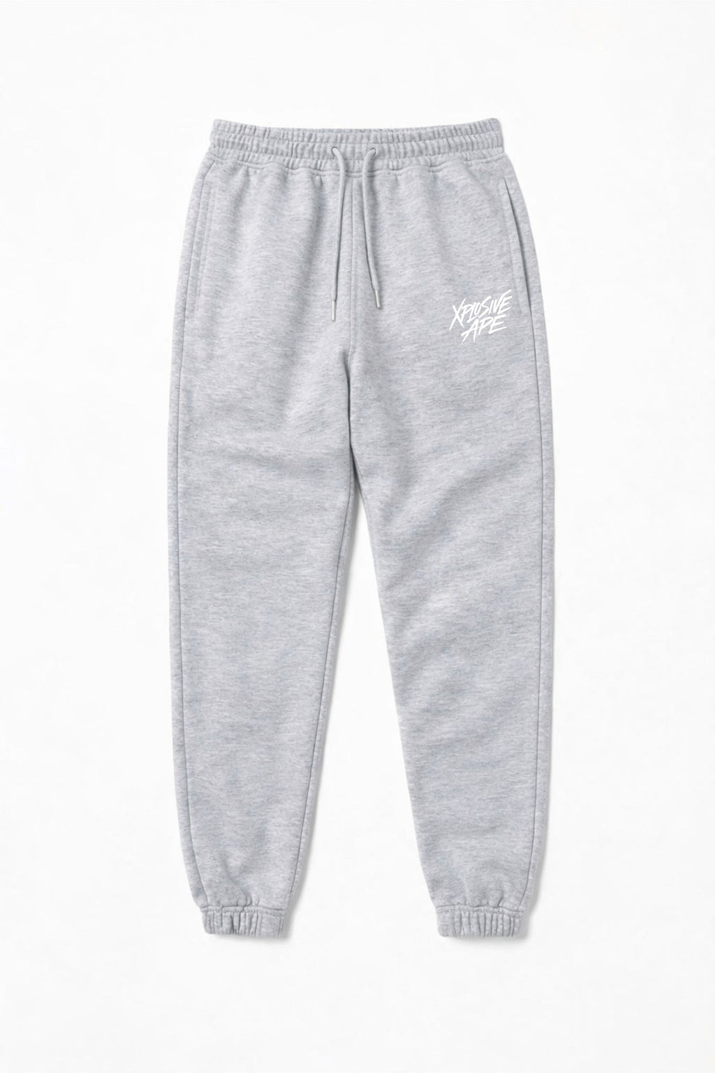 XAPE Classic Brush Script Joggers - Heather Grey