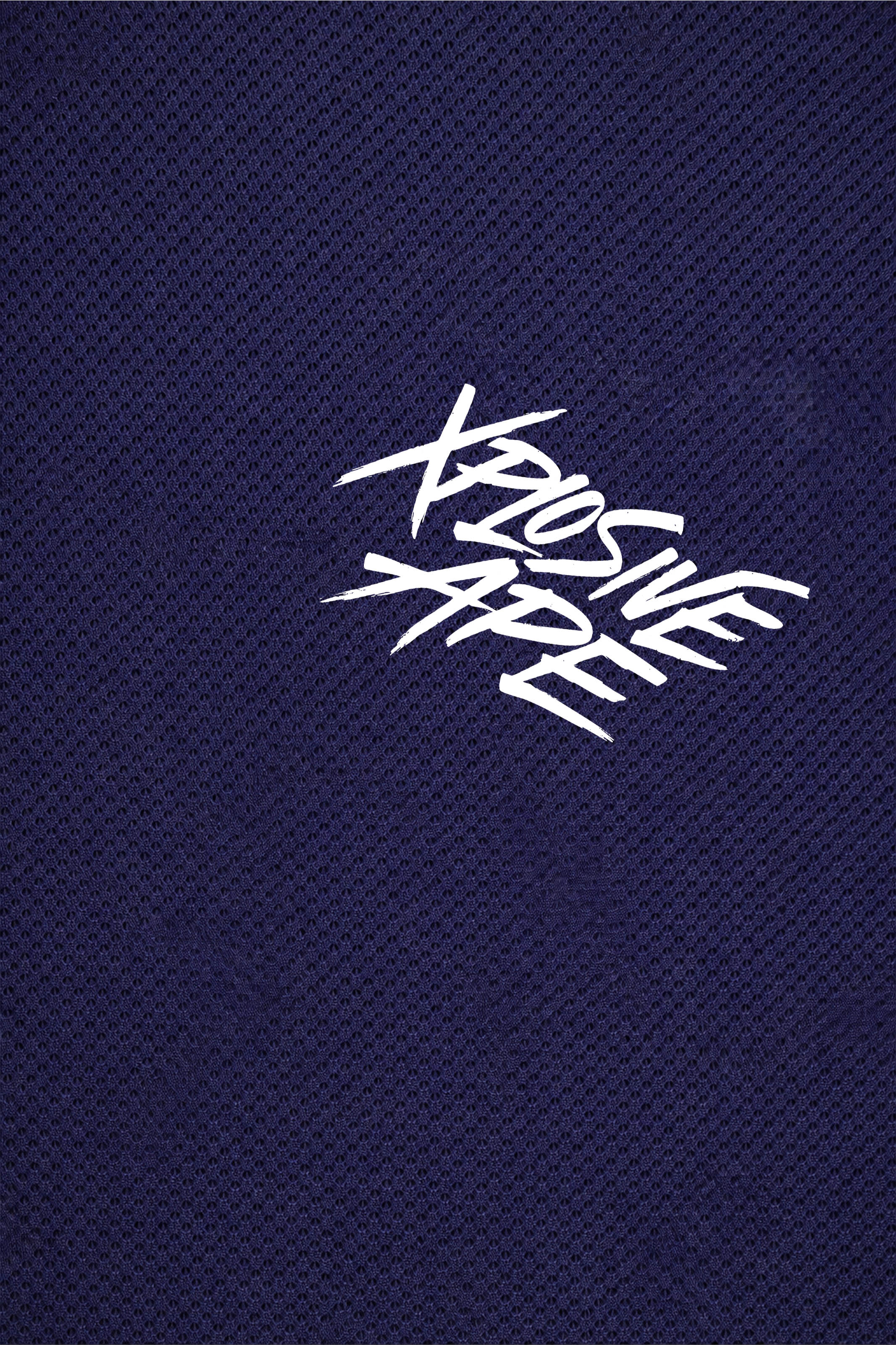 XAPE Classic Brush Script X Tech Tee - Navy