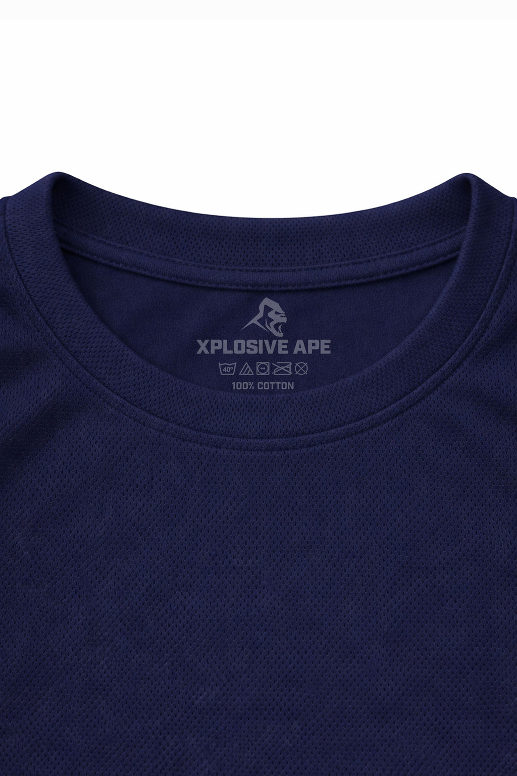 XAPE Classic Brush Script X Tech Tee - Navy