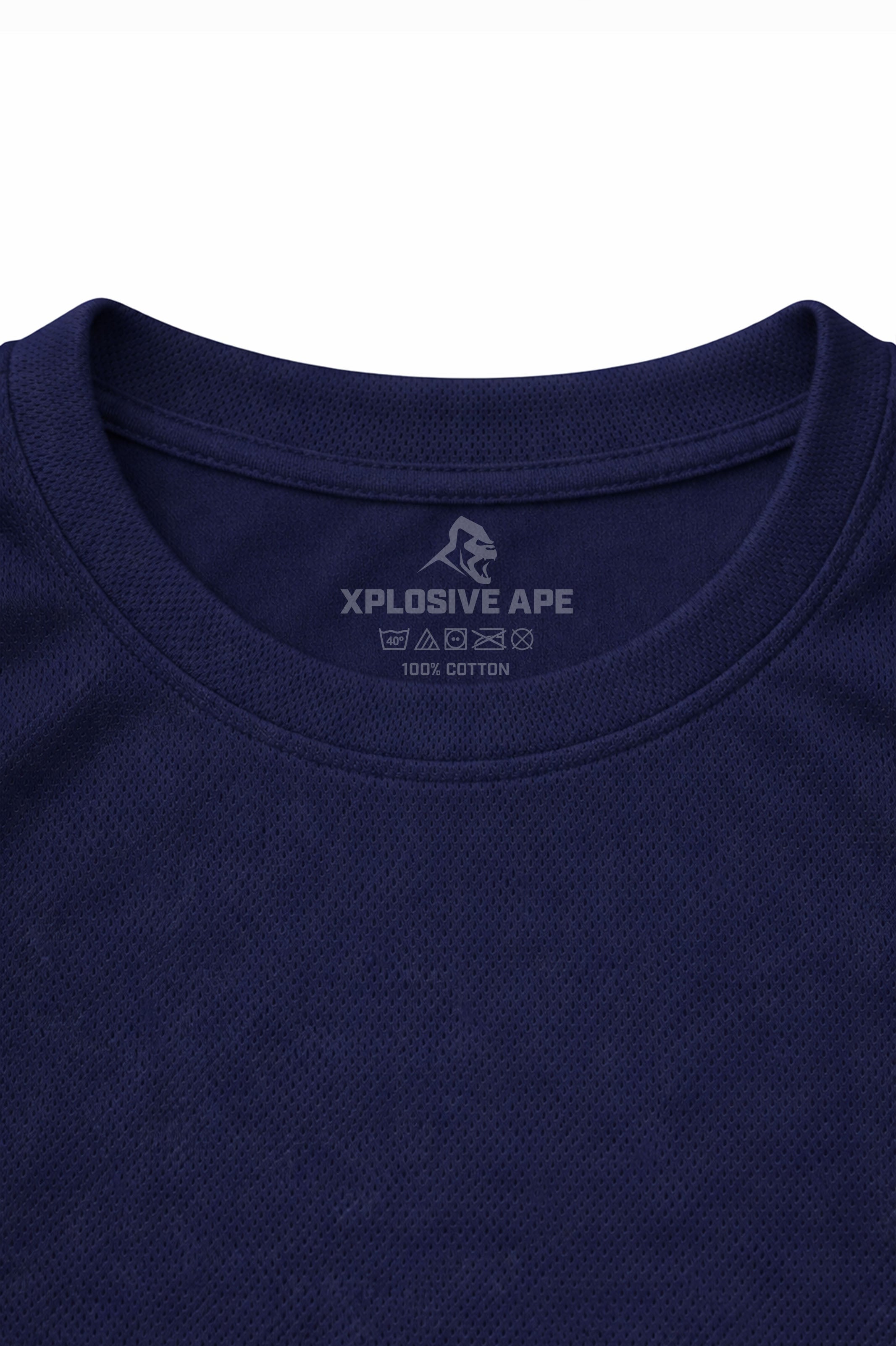 XAPE Classic Brush Script X Tech Tee - Navy