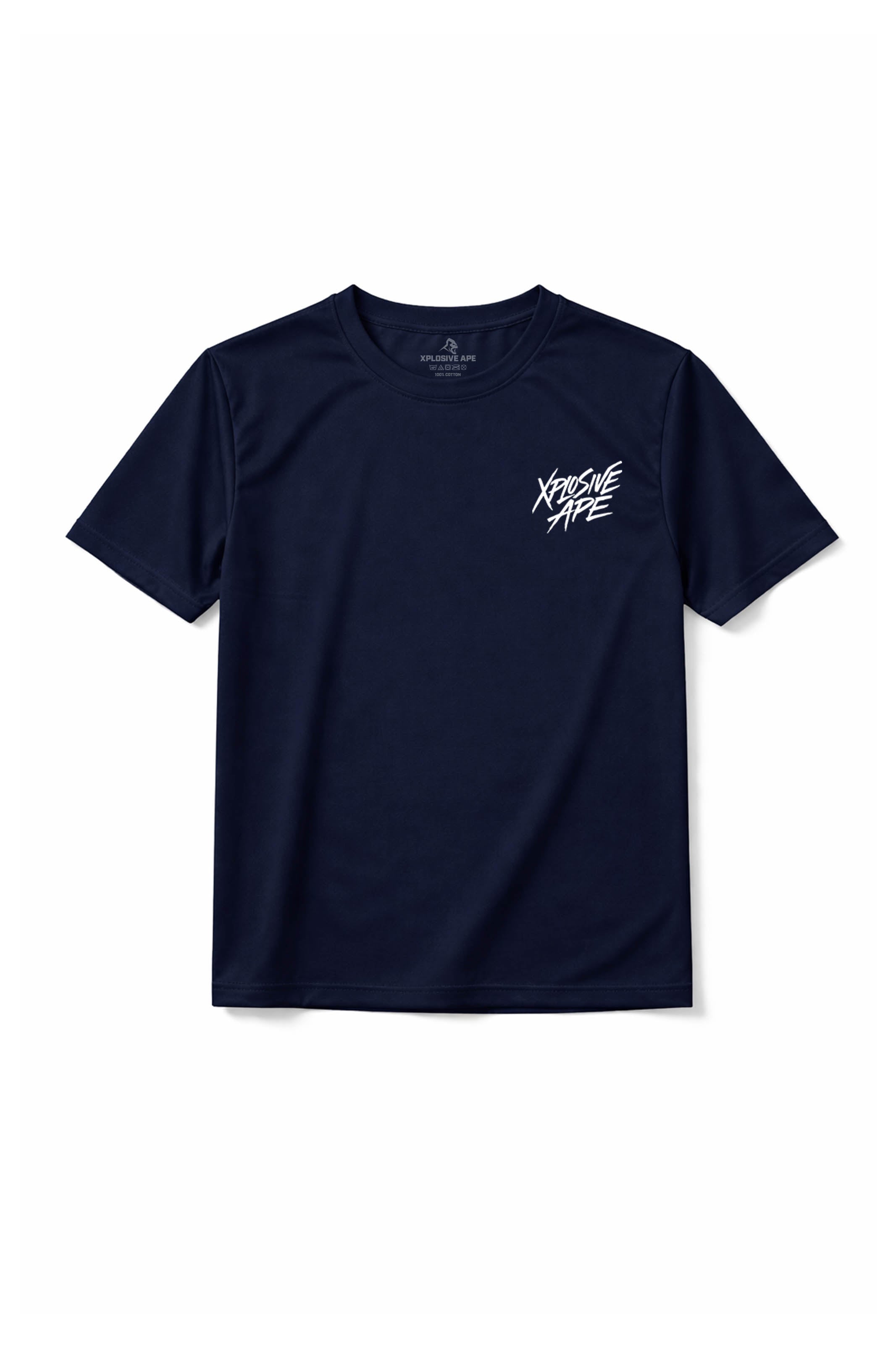 XAPE Classic Brush Script X Tech Tee - Navy