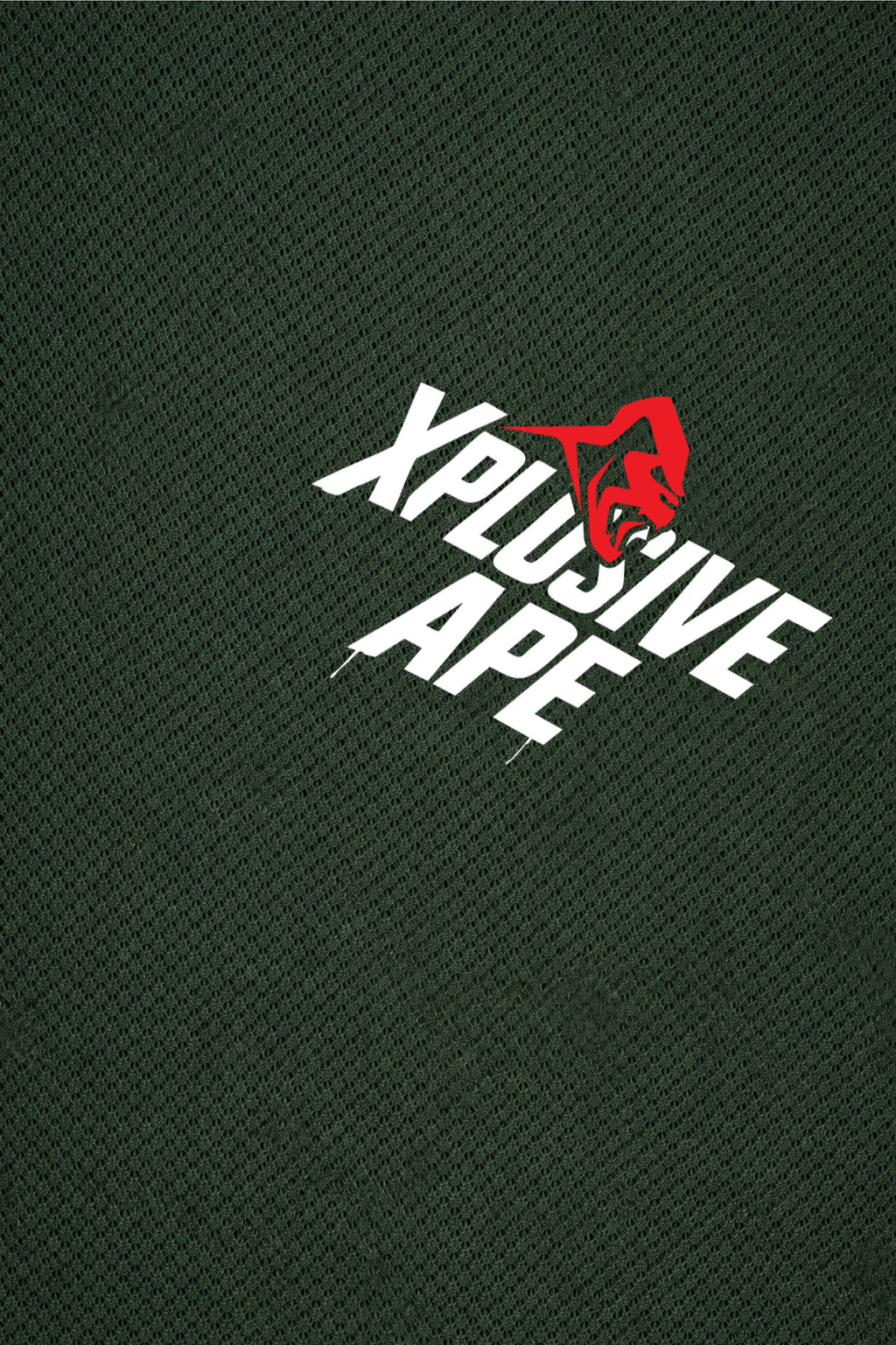 XAPE Classic Stencil Logo X Tech Tee - Forest Green