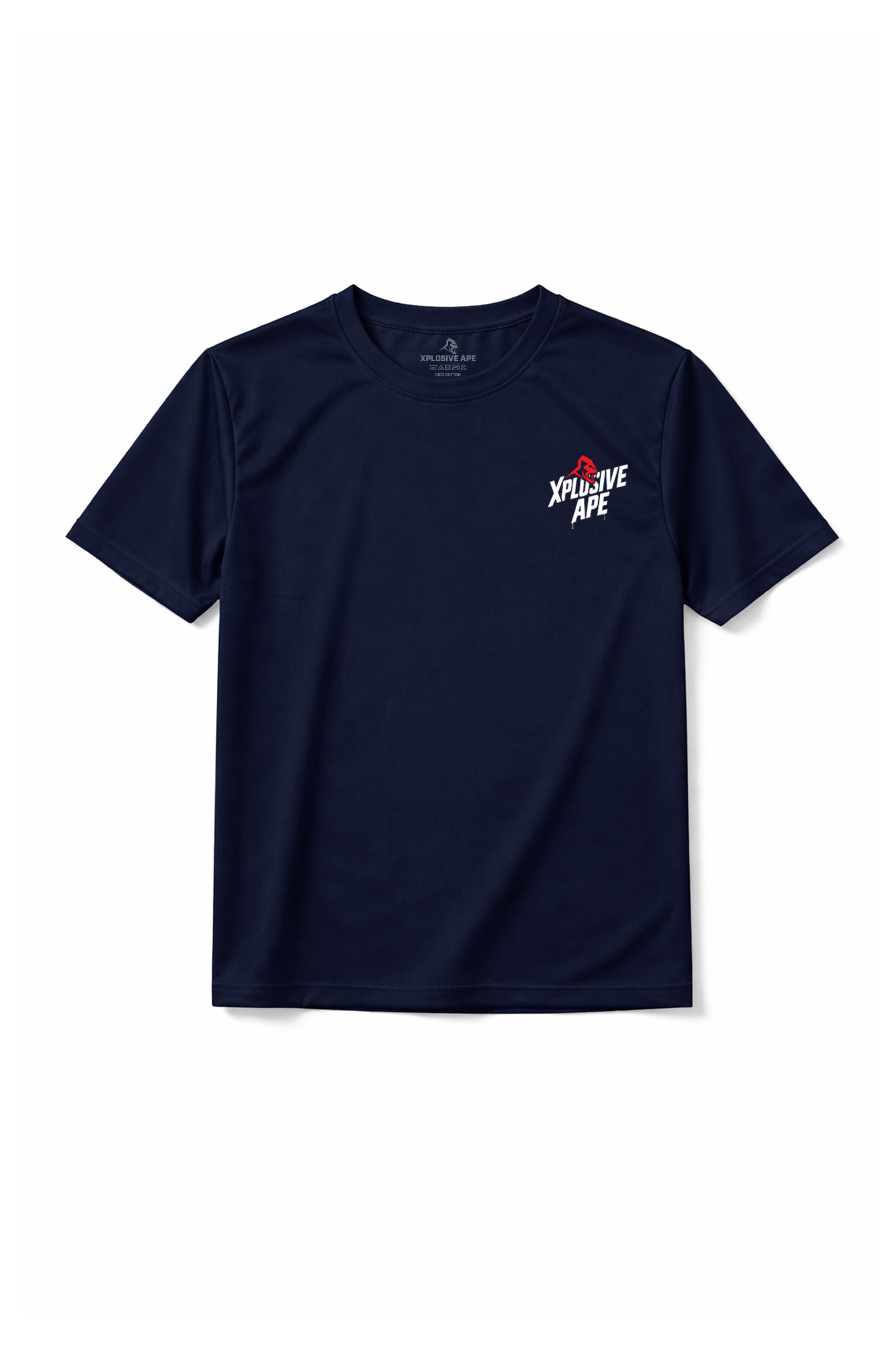 XAPE Classic Stencil Logo X Tech Tee - Navy