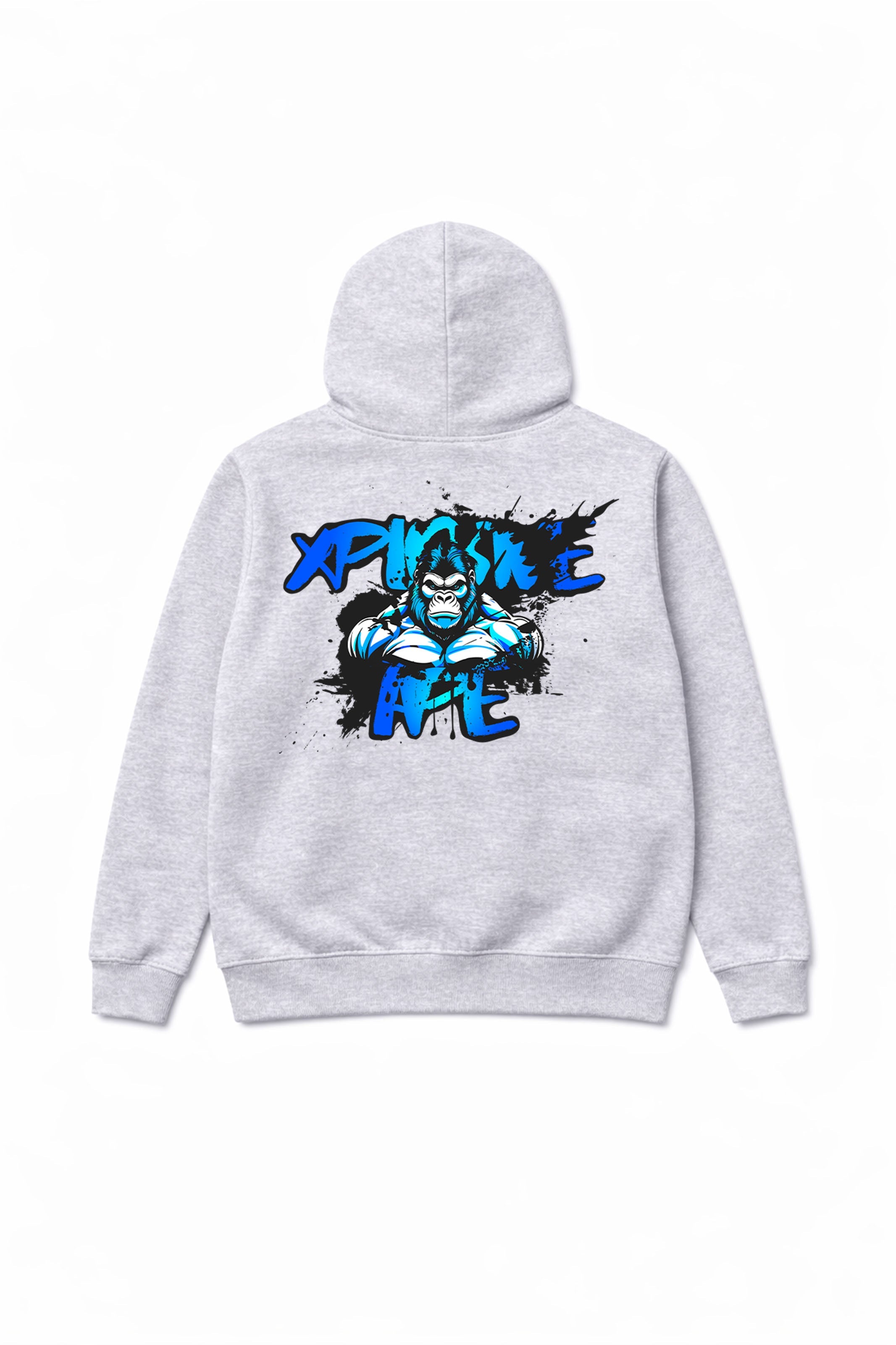 XAPE Splatter Graffiti V4 Hoodie - Heather Grey