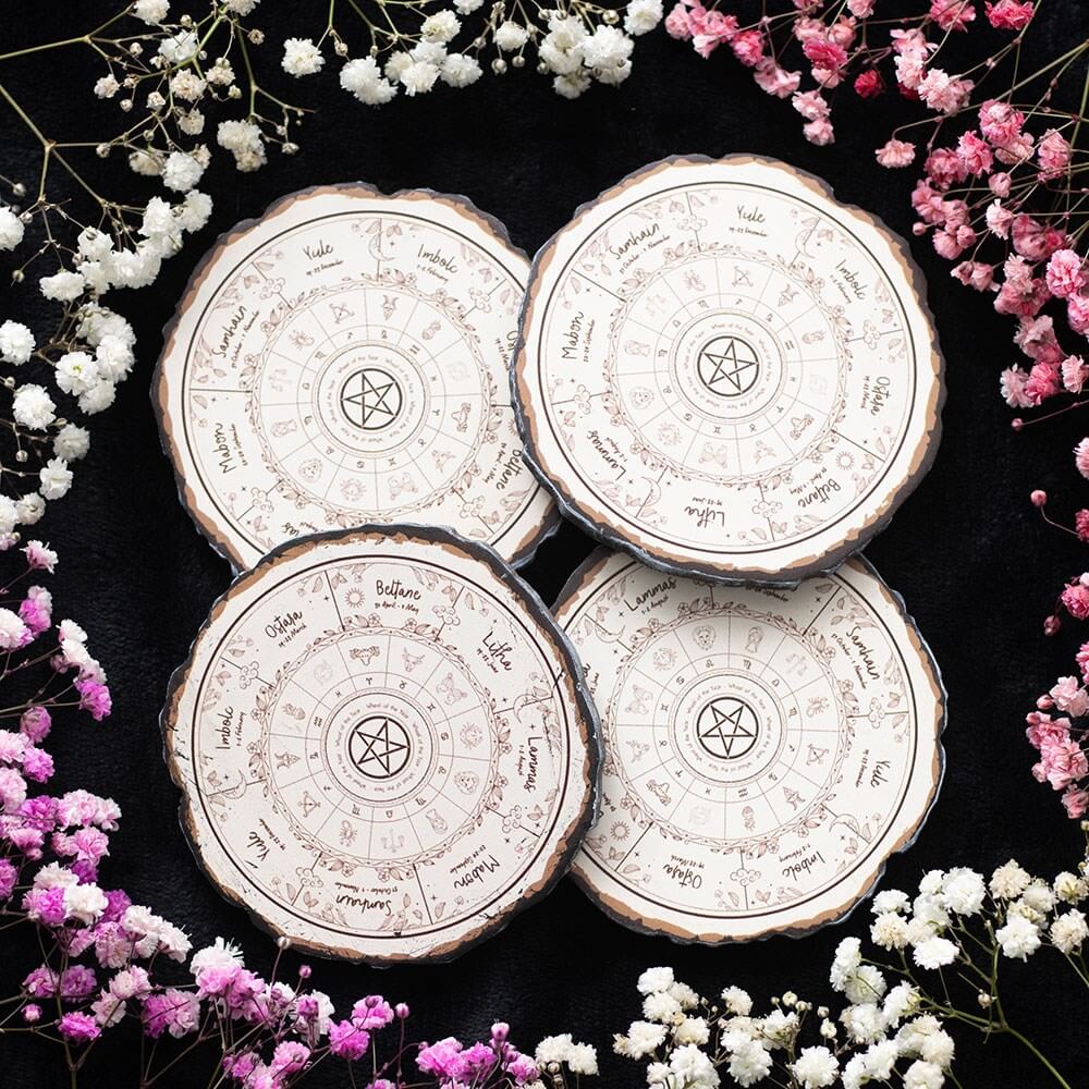 Gothic Gifts Wheel of the Year Coaster Set
