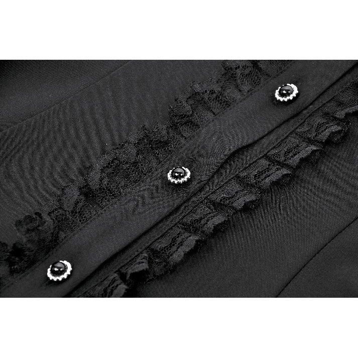 Dark in Love Lolita Bow-Trim Lace Dress